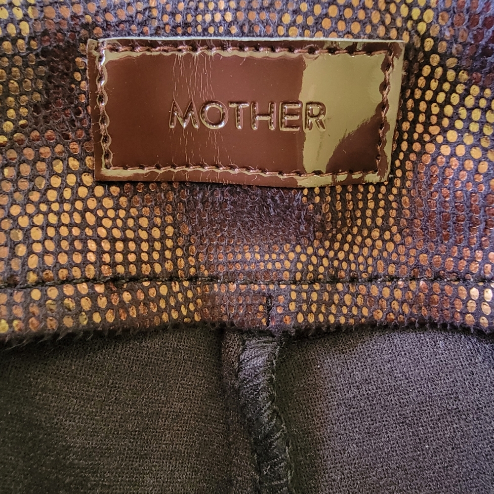 🤎NWOT Mother High Waisted Seamless Looker Ankle Python Print Leggings, Size 28 - Picture 6 of 9